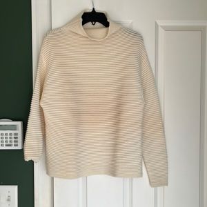 Wilfred cowl neck ribbed sweater